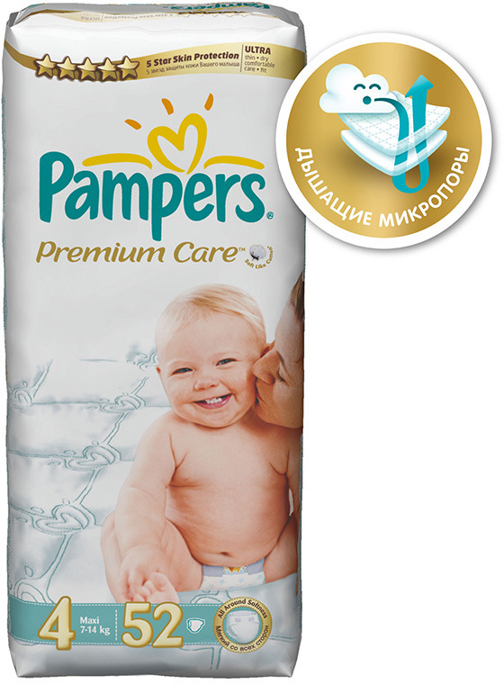  Pampers () Premium Care Maxi 4 (8-14 ), 52 .