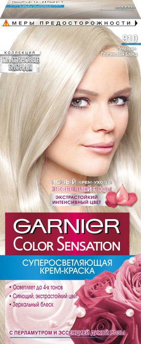 -   Garnier Color Sensation ,  910 - 