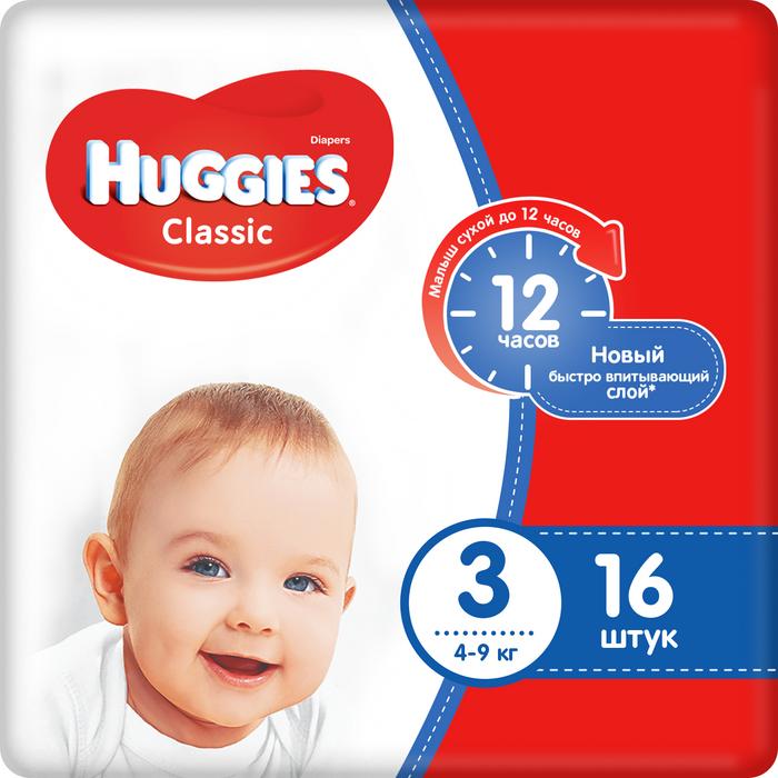  Huggies () Classic Small Pack 3 (4-9), 16 .