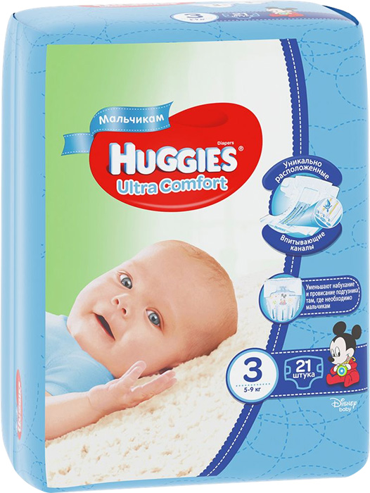  Huggies () Ultra Comfort   3 (5-9), 21 .