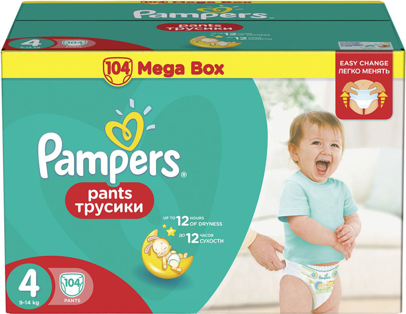 - Pampers () Pants Maxi 4 (9-14 ), 104 