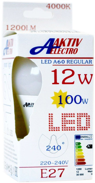   AKTIV ELECTRO LED-A60-Regular 12 220-240 27 4000 1200