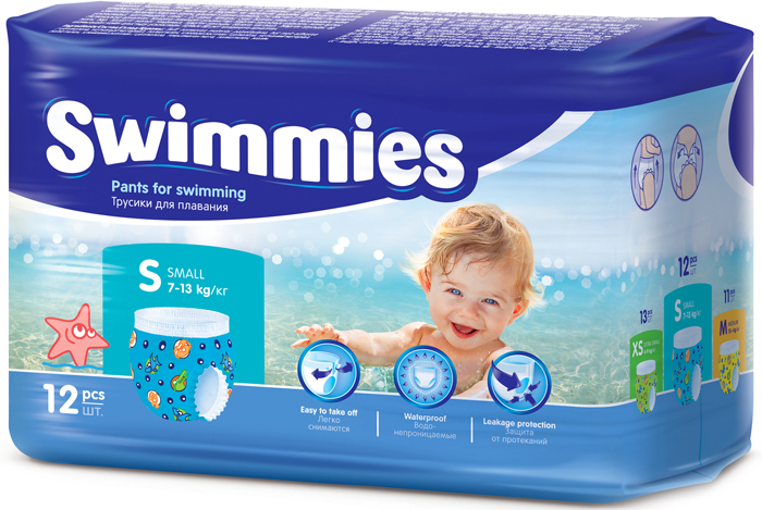     Swimmies Small (7-13 ) 12 .