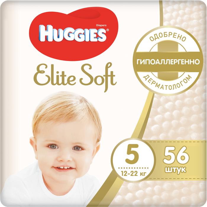  Huggies () Elite Soft Mega 5 (12-22), 56 .