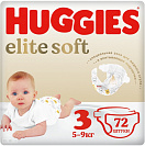  Huggies Elite Soft Mega 3 (5-9) 72 .