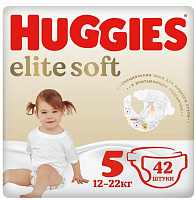  Huggies Elite Soft Mega 5 (12-22) 42 .
