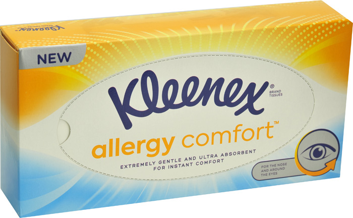 Салфетки Kleenex Allergy Comfort в коробке, 56 шт.