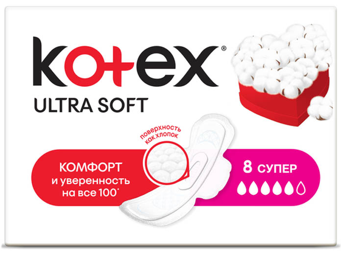  Kotex Ultra Soft , 8 .