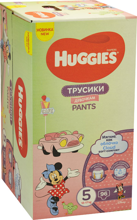Трусики Huggies (Хаггис) для девочек 5 (12-17кг), Disney Box 96 шт.