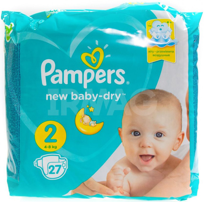 Подгузники Pampers (Памперсы) New Baby-Dry Mini (4-8 кг), 27 шт.