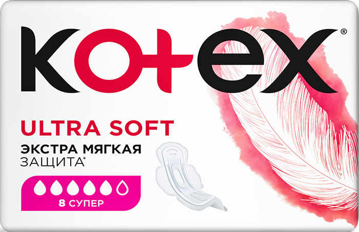 Прокладки Kotex Ultra Soft Супер, 8 шт.