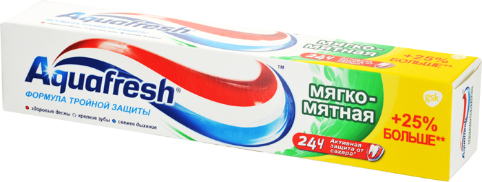 Зубная паста Aquafresh 3+ мягко-мятная, 125 мл.