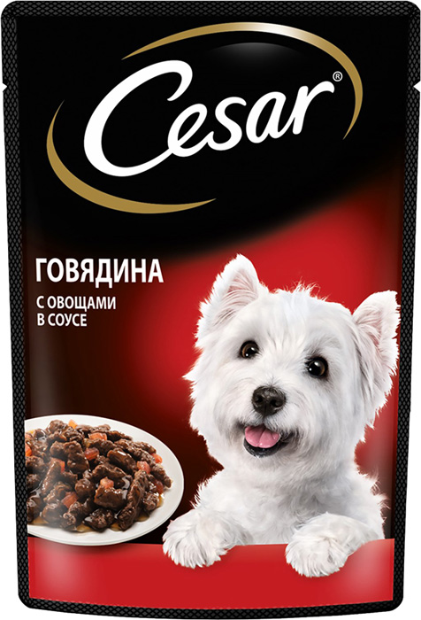 Корм для собак Cesar с Говядиной и Овощами, пауч 85 гр.