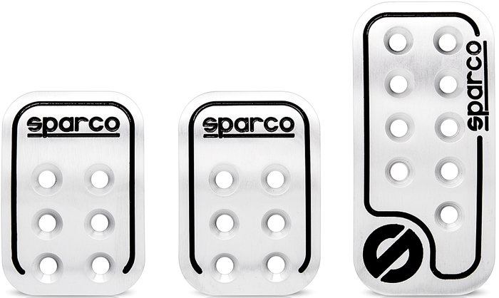 Накладки на педали Sparco Racing, алюминиевые, комплект из 3 шт.