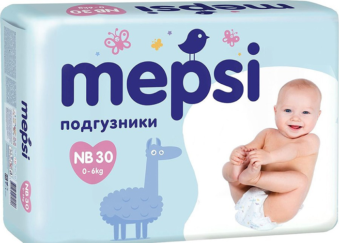 Подгузники MEPSI (Мепси) для новорожденных NB (до 6 кг.), 30 шт.