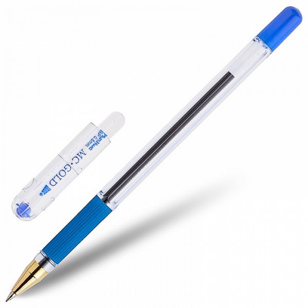 Ручка шариковая 0,5мм MC Gold с резиновым упором, синяя