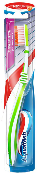 Зубная щетка Aquafresh Interdental, средняя жесткость