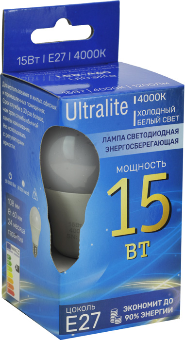   Ultralite LED A60 15 220-240 27 4000