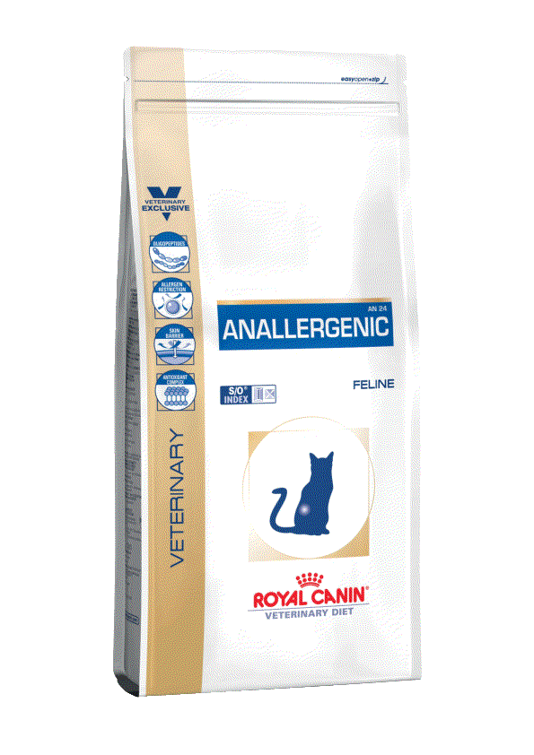Корм для кошек Royal Canin ANALLERGENIC с тяжелой формой пищеварения, аллергии/непереносимостью 2 кг