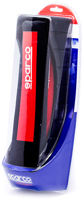 Накладки на ремень безопасности Sparco Racing, 2 шт. в комплекте, чёрный/красный
