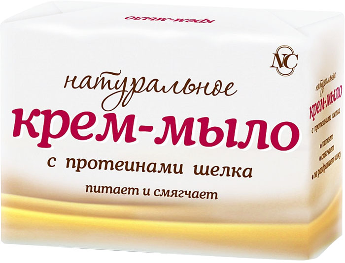 Крем-мыло Невская Косметика Натуральное с протеинами шелка марки, 100 гр.х 4 шт.