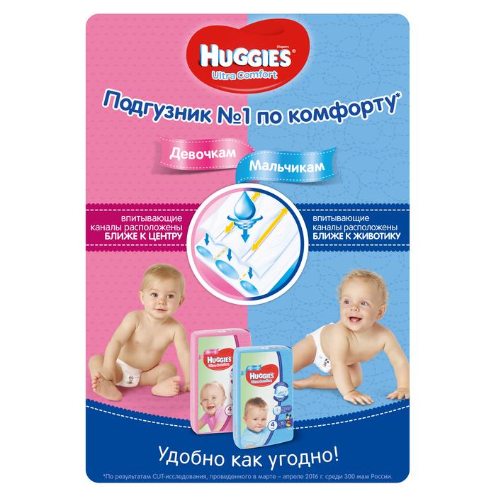 Подгузники Huggies (Хаггис) Ultra Comfort для девочек GIGA 5 (12-22кг), 64 шт.