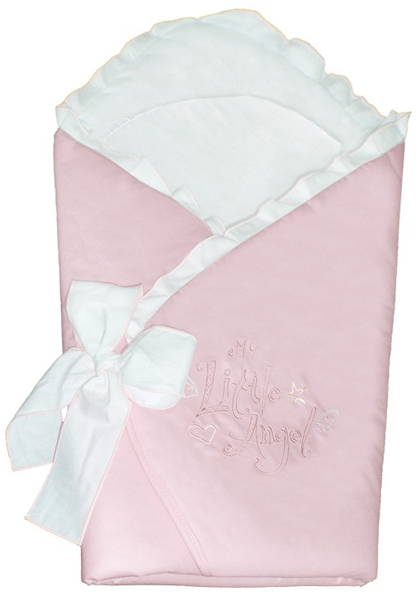 Одеяло-конверт Ceba Baby Little Angel White-Pink