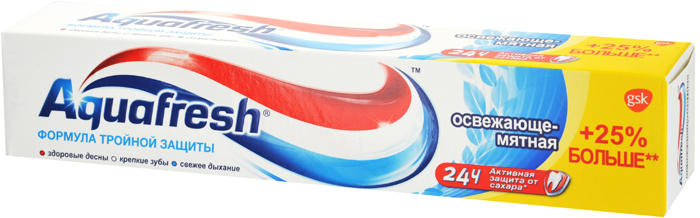 Зубная паста Aquafresh 3+ освежающе-мятная, 125 мл.