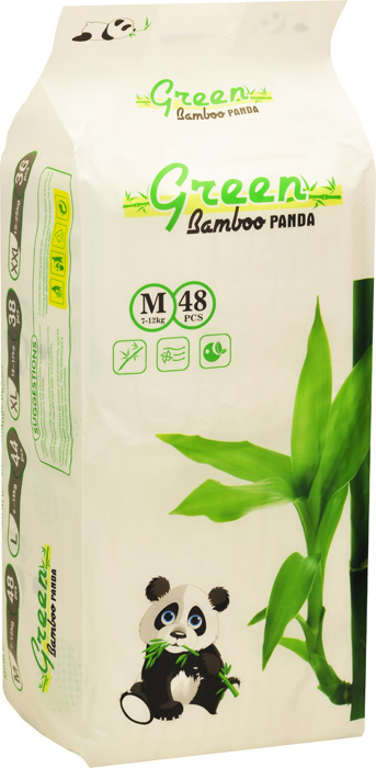- Green Bamboo Panda .M (7-12 .), 48 .