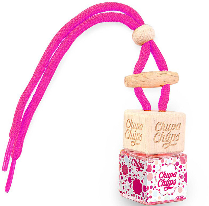 Ароматизатор подвесной Chupa Chups - Strawberry Cream Клубника со сливками, флакон, 5 мл. 