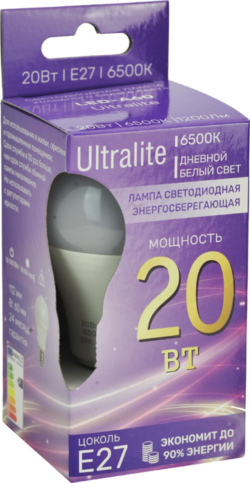   Ultralite LED A60 20 220-240 27 6500