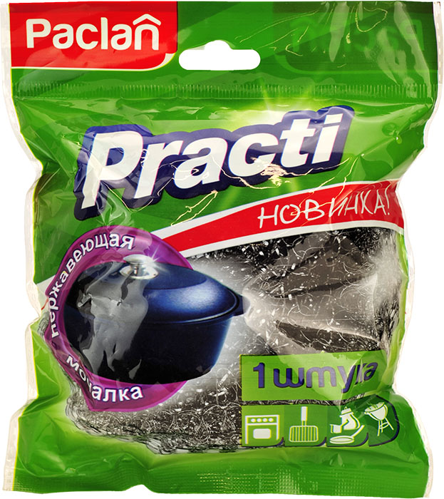 Мочалка металлическая Paclan Practi, 1 шт.