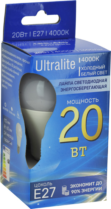   Ultralite LED A60 20 220-240 27 4000