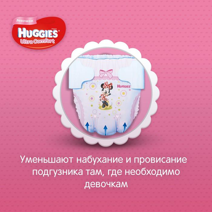 Подгузники Huggies (Хаггис) Ultra Comfort для девочек GIGA 3 (5-9кг), 94 шт.