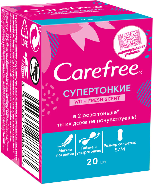   Carefree Cotton with Fresh scent,   , 20 .