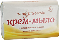 Крем-мыло Невская косметика Натуральное с протеинами шелка марки О, 90 гр.
