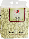 Полотенца кухонные бумажные Maneki Kabi 2 слоя, 60 л., белые, 4 рулона