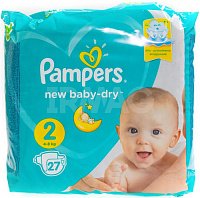 Подгузники Pampers (Памперсы) New Baby-Dry Mini (4-8 кг), 27 шт.