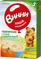 Каша Винни молочная Пшеничная с тыквой и с пребиотиками, с 5 мес., 200 гр.