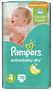  Pampers () Active Baby-Dry Maxi 4 (8-14 ), 70 .