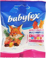 Мармелад жевательный Babyfox с витаминами ассорти вкусов, 30 гр.