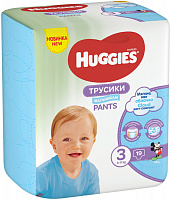 Трусики-подгузники Huggies (Хаггис) для мальчиков р.3 (6-11кг), 19 шт.