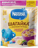 Каша Nestle Шагайка молочная мультизлаковая банан, смородина, манго, с 12 мес., 190 гр.
