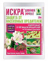 Средство для защиты от насекомых вредителей таблетка Искра Двойной эффект, пакет 10 гр.