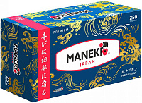 Салфетки бумажные Maneki Ocean 2-слойные, белые, 250 шт.