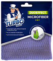 Салфетка для уборки Turbomag Duoeffect микрофибра 320г/м2 30*30см, 1шт