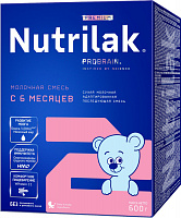 Смесь сухая молочная Nutrilak Premium 2 адаптивная последующая, с 6 до 12 мес., 600 гр.