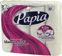 Туалетная бумага Papia белая 3 слоя, 32 шт.