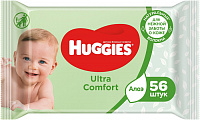 Салфетки влажные Huggies Ultra Comfort Алоэ, 56 шт.