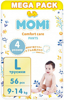 Подгузники-трусики MOMI Comfort Care L (9-14 кг) Mega, 56 шт
